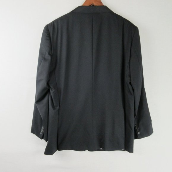 Brooks Brothers Wool Sport Coat Size 46R Vitale 1818 Regent Fit Black Peak - Picture 2 of 13